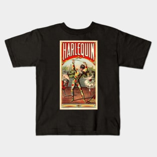 "Harlequin" Advertising Poster - (c. 1870) Kids T-Shirt